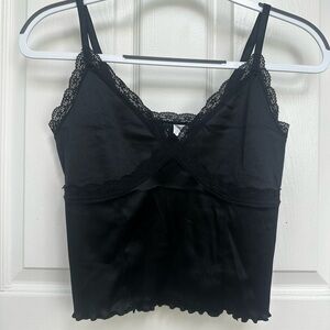 H&M Black Lace Trim Chemise